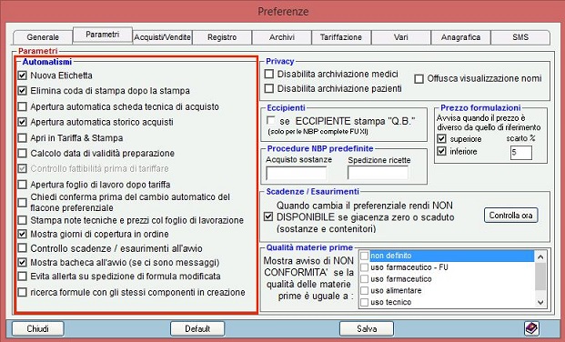 H2O professional - software di gestione del laboratorio galenico di farmacia - v6